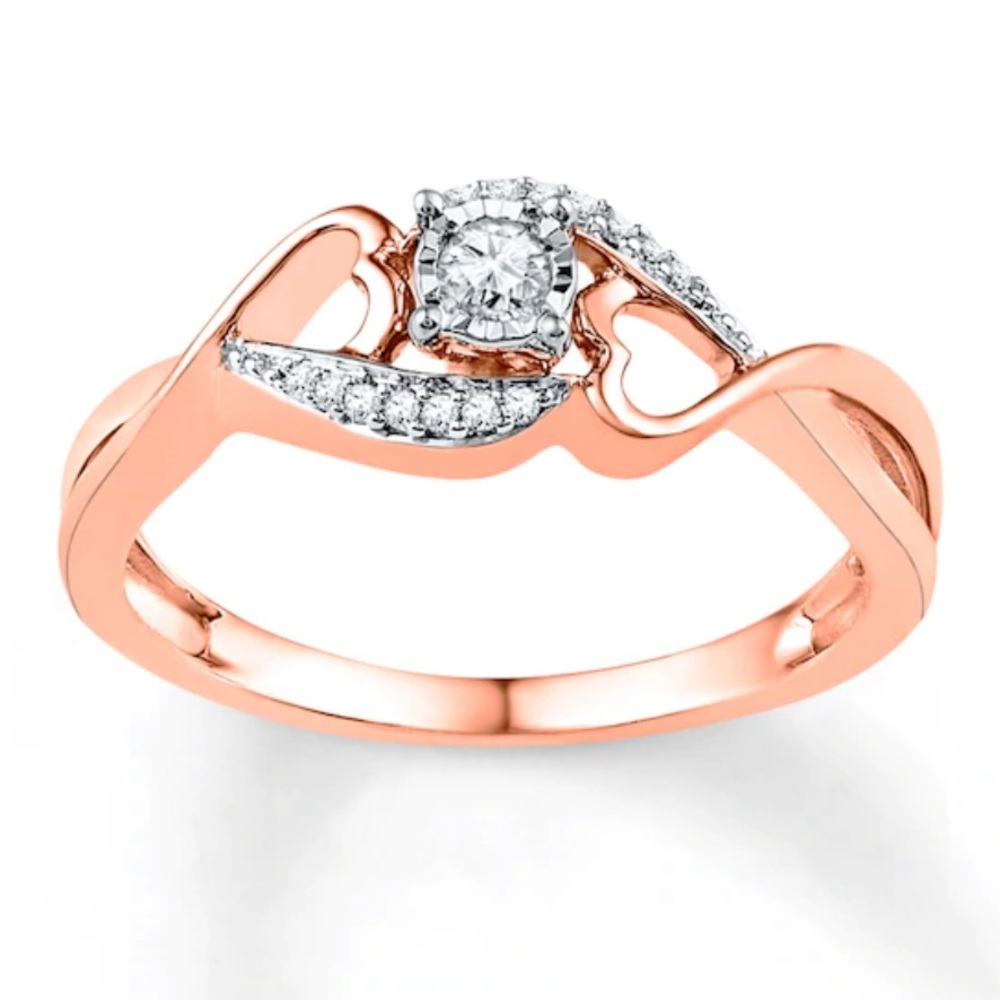 Kay Jewelers Rose Gold Diamond promise ring